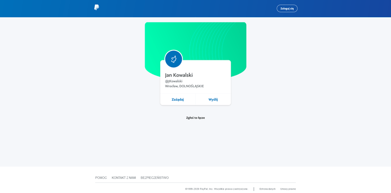 PayPal - łącze PayPal.me