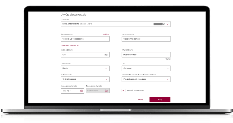 Zlecenie stałe w Alior Banku