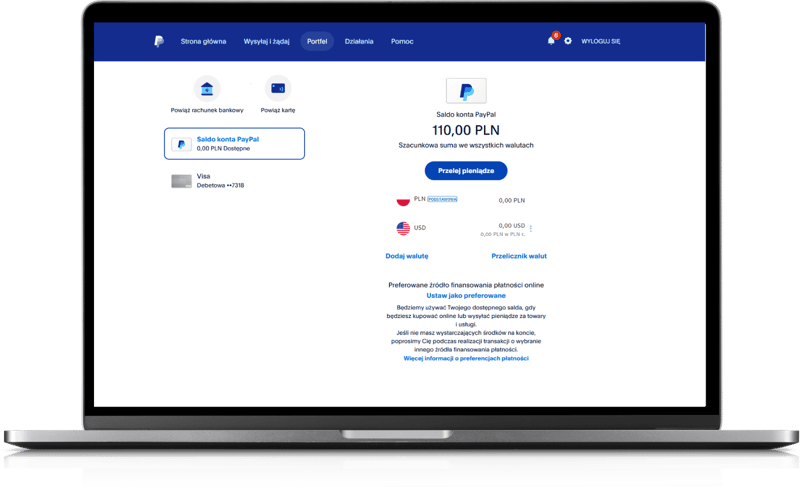 PayPal - saldo płatności