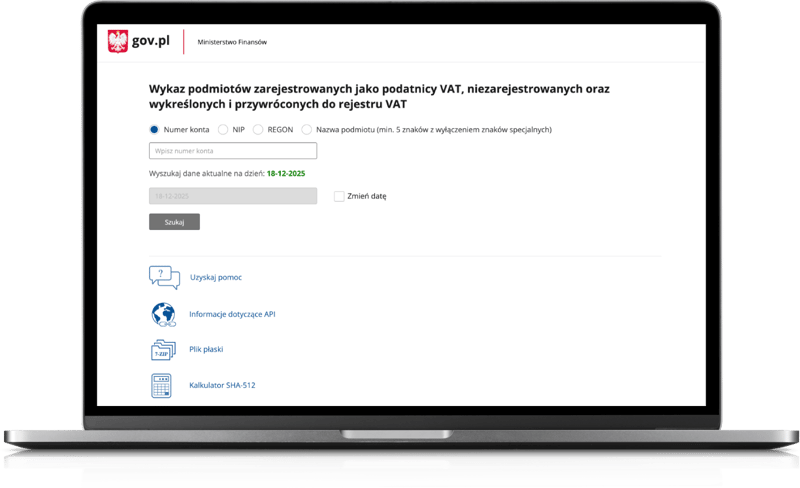 Wykaz podmiotów zarejestrowanych jako podatnicy VAT, niezarejestrowanych oraz wykreślonych i przywróconych do rejestru VAT