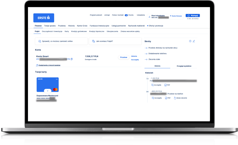Bankowość internetowa Erste