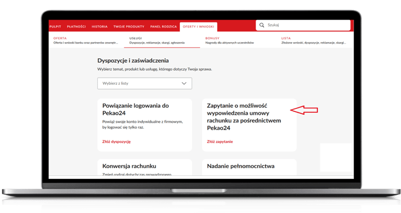 Rezygnacja z konta osobistego w Banku Pekao SA