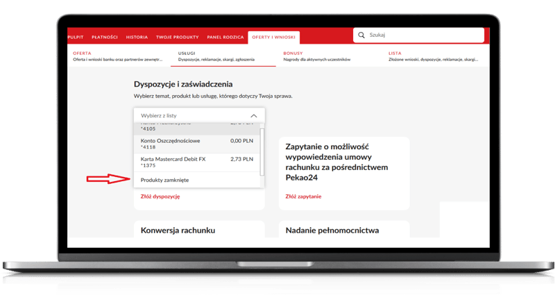 Zamknięcie konta osoby zmarłej w Banku Pekao SA