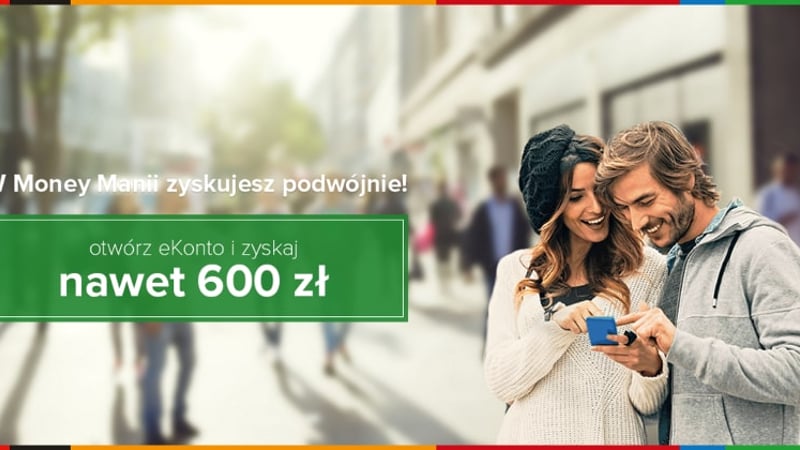 Money Mania V: do 600 zł premii za otwarcie i korzystanie z rachunku eKonto w mBanku