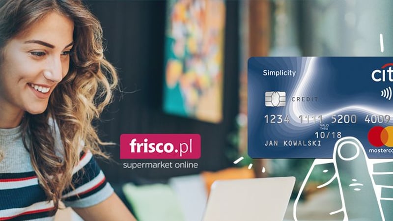 400 zł do Frisco.pl za wyrobienie karty kredytowej w Citibanku