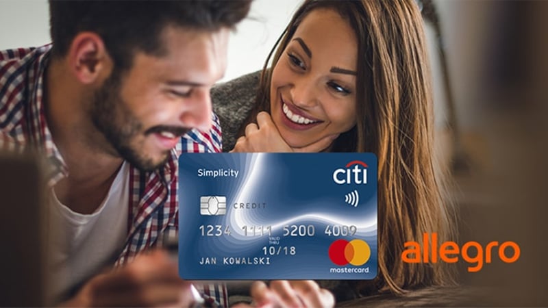 400 zł w bonie na Allegro za bezpłatną kartę kredytową Citibanku