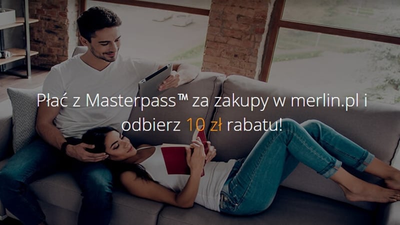 10 zł rabatu za płatność Masterpass na Merlin.pl