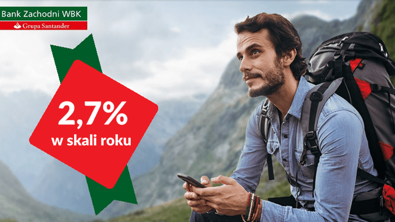 2,70% w skali roku na Mobilnym Koncie Oszczędnościowym w BZ WBK