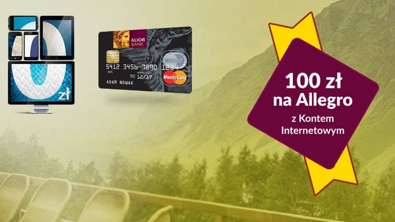 100 zł na zakupy na Allegro za założenie Konta Internetowego w Alior Banku