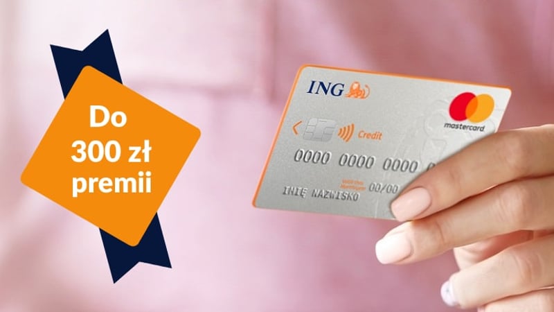 Do 300 zł premii za regularne korzystanie z karty kredytowej w ING Banku Śląskim