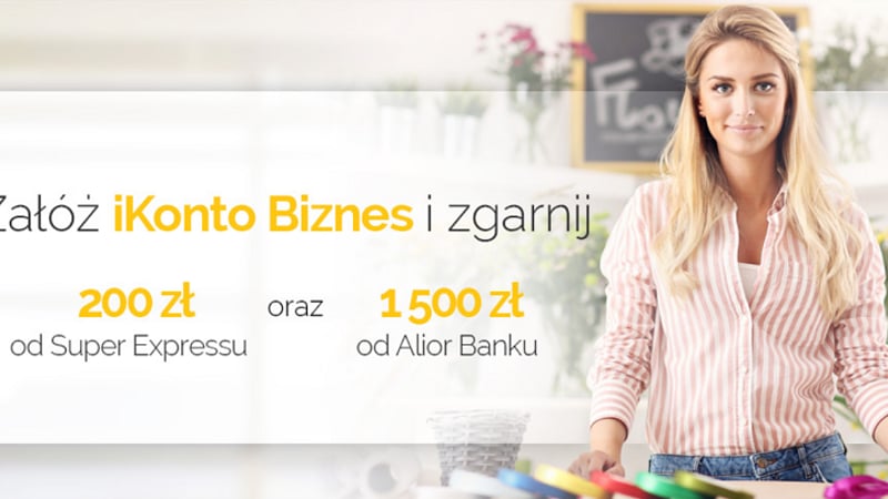 200 zł premii gotówkowej za iKonto Biznes Alior Banku i dodatkowe 1500 zł w ciągu roku!