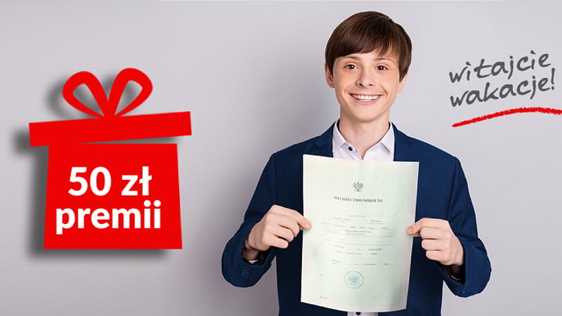 50 zł za dobre świadectwo z Kontem Jakie Chcę w Santander Bank Polska