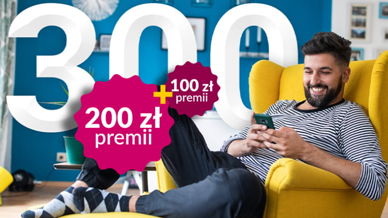 200 zł premii za otwarcie Konta 360° i 100 zł za lokatę strukturyzowaną od Banku Millennium