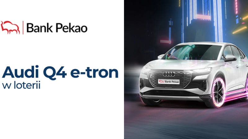 Audi Q4 e-tron o wartości 226 862 zł i 36 rowerów elektrycznych w loterii Banku Pekao!