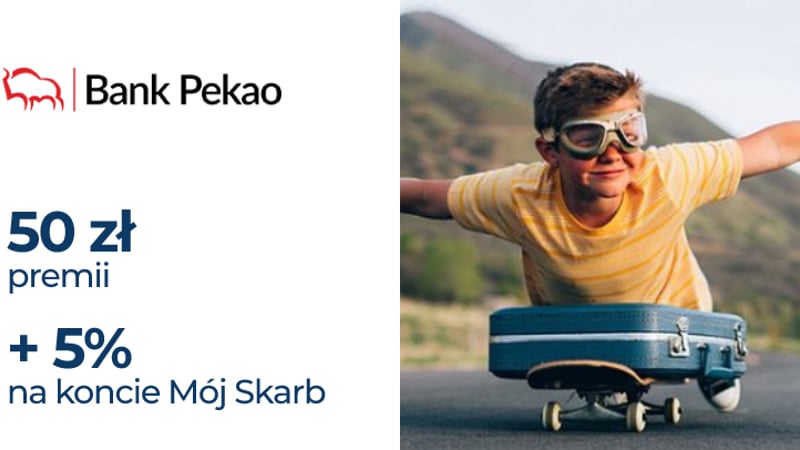 50 zł + 5% na rachunku Mój Skarb - promocyjny pakiet za Konto Przekorzystne dla Młodych z PeoPay Kids