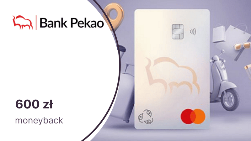 Nawet 600 zł moneyback z Kartą Kredytową z Żubrem z oferty banku Pekao