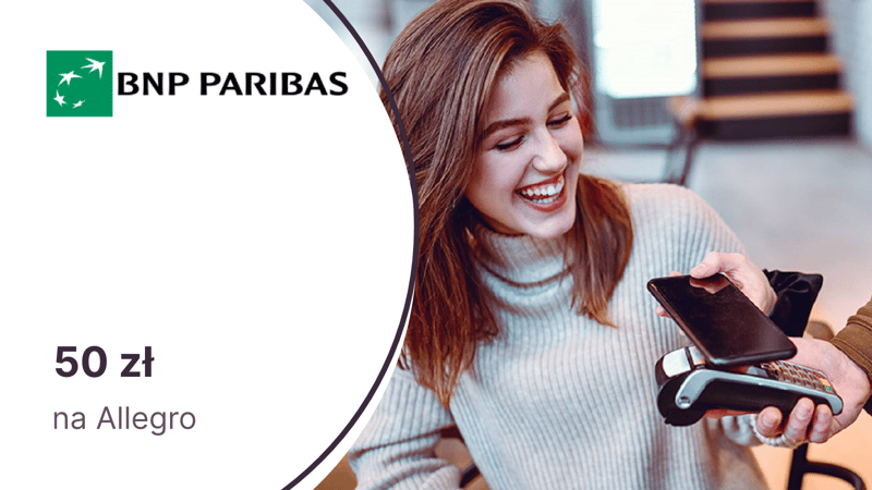 Płać mobilnie i zgarnij 50 zł na zakupy na Allegro - akcja dla zaproszonych klientów BNP Paribas