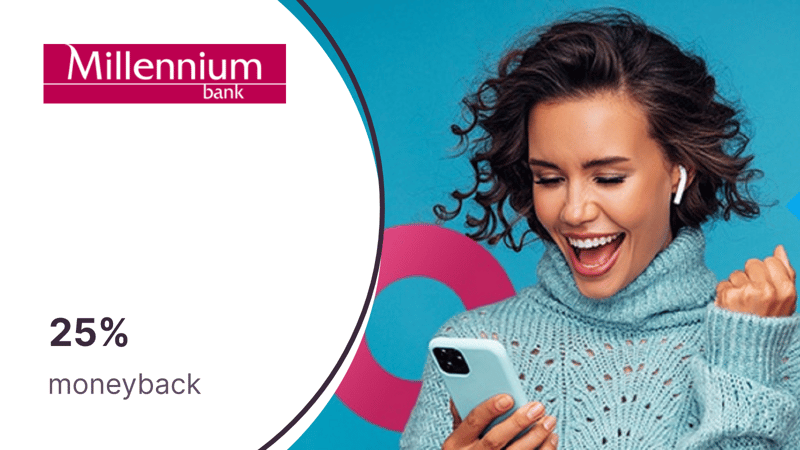 Do 25% moneyback za zakupy online dla klientów Banku Millennium