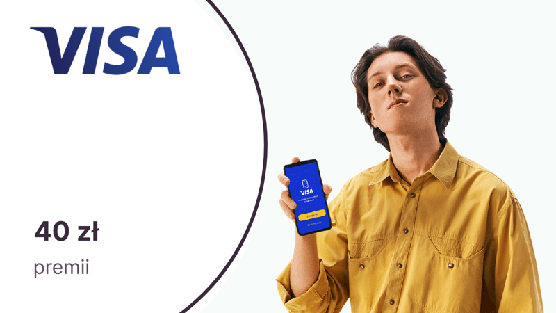 40 zł premii za jedną jedyną płatność metodą Visa Mobile
