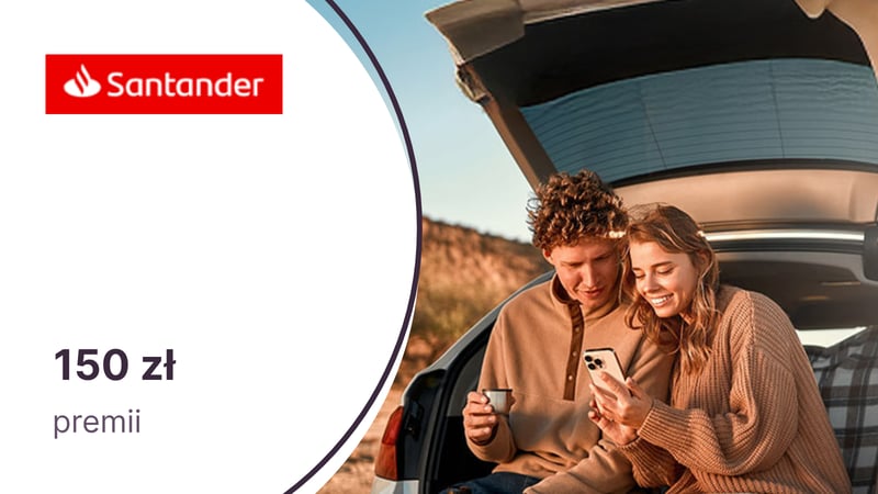 150 zł do Allegro lub Biedronki za ubezpieczenie samochodu z Santander Bank Polska