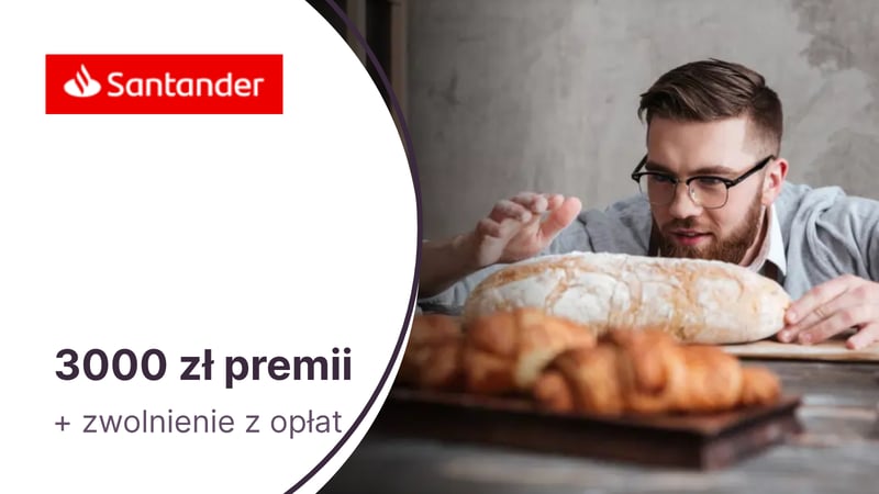 Do 3000 zł premii w promocji Konta Firmowego Online dla JDG w Santanderze
