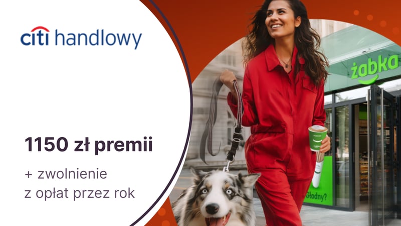 1000 zł do Żabki + 12 000 punktów (150 zł) w Bezcennych Chwilach + roczne zwolnienie z opłat za kartę kredytową Citi Simplicity Citibanku