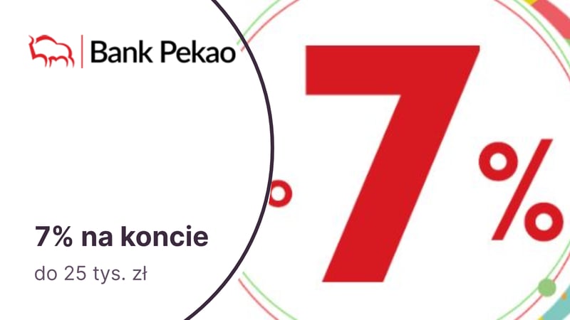 Do 7% na Koncie Oszczędnościowym w Banku Pekao