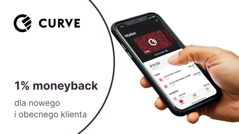 1% moneyback dla nowych i obecnych użytkowników w programie poleceń Curve