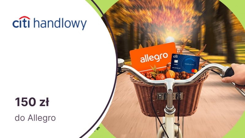 Do 150 zł do Allegro za Przelew na raty dla posiadaczy kart kredytowych Citibanku. Akcja dla zaproszonych