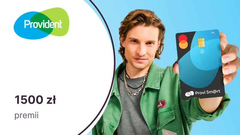 Nawet 1500 zł premii z kartą kredytową ProviSm@rt od Providenta