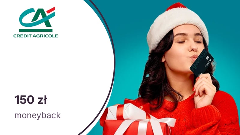 Do 150 zł moneyback z kartą kredytową Credit Agricole. Tylko dla zaproszonych