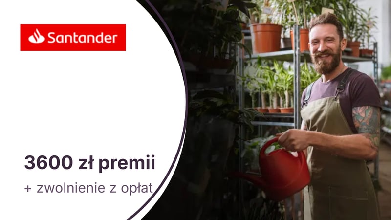 Do 3600 zł premii w promocji Konta Firmowego Online w Santander Bank Polska