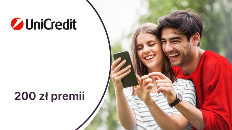 200 zł premii + Spotify Premium na 9 miesięcy gratis z kontem osobistym w UniCredit