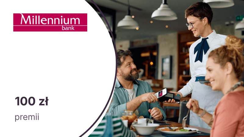100 zł za dodanie karty płatniczej do Google Pay dla klientów Banku Millennium