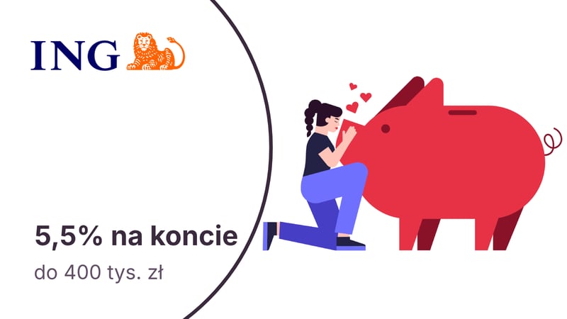 5,5% na Otwartym Koncie Oszczędnościowym dla nowych klientów ING Banku Śląskiego