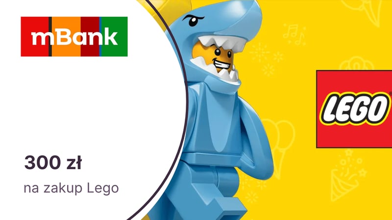 300 zł na e-karcie Lego za otwarcie dziecku poniżej 13 lat eKonta Junior w mBanku