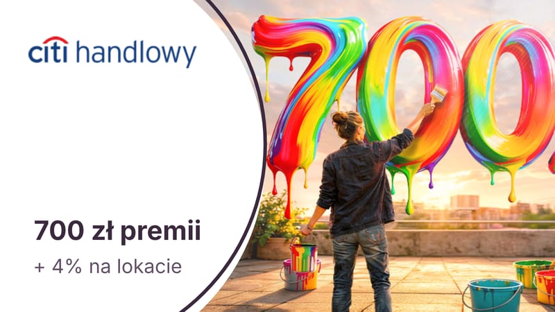 Do 700 zł premii za DARMOWE CitiKonto w Citibanku