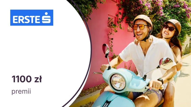 1100 zł + 4,5% w skali roku na 3-miesięcznej lokacie z kontem osobistym w Erste Bank Polska (d. Santander Bank Polska)