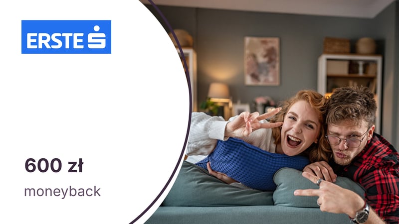 600 zł moneyback za opłacanie domowych rachunków ze wspólnego konta osobistego w Erste Bank Polska (d. Santander Bank Polska)