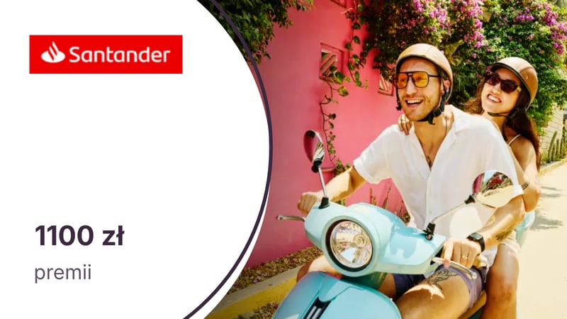 1100 zł z kontem osobistym w Santander Bank Polska