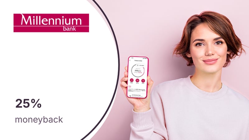 Do 25% moneyback za zakupy online dla klientów Banku Millennium