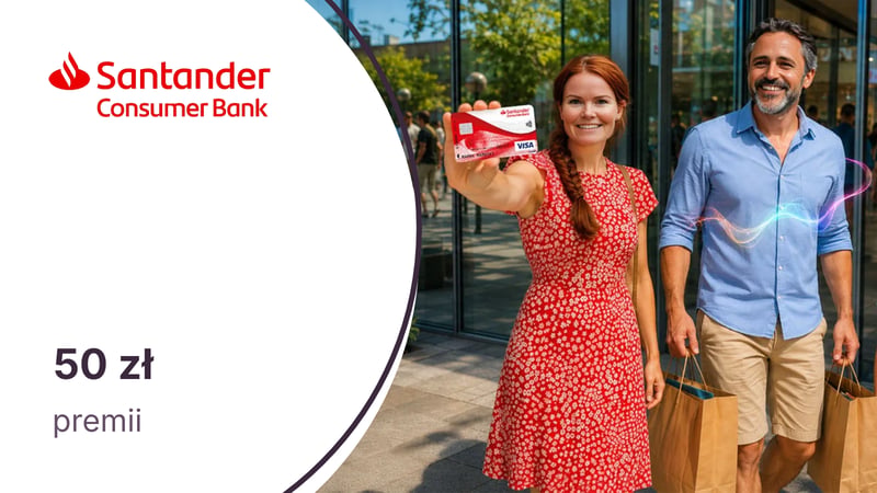 50 zł za aktywne korzystanie z karty kredytowej Santander Consumer Banku. Tylko dla zaproszonych