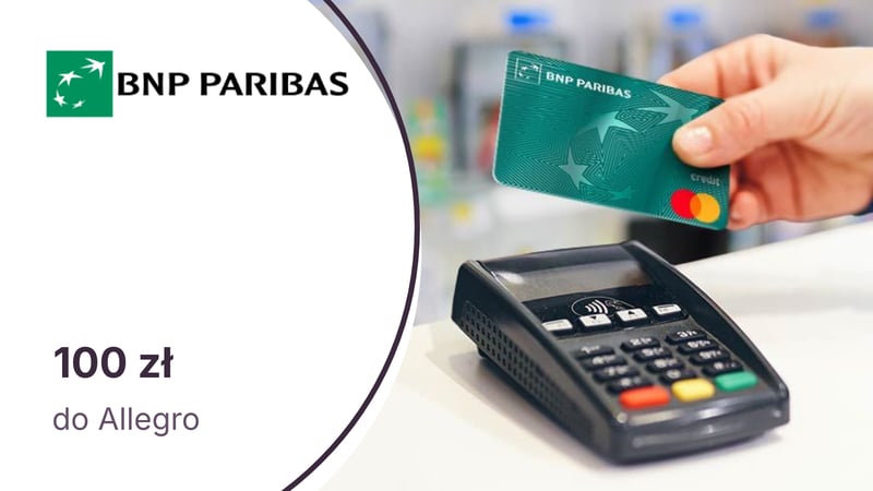 100 zł do Allegro za podniesienie limitu karty kredytowej w BNP Paribas